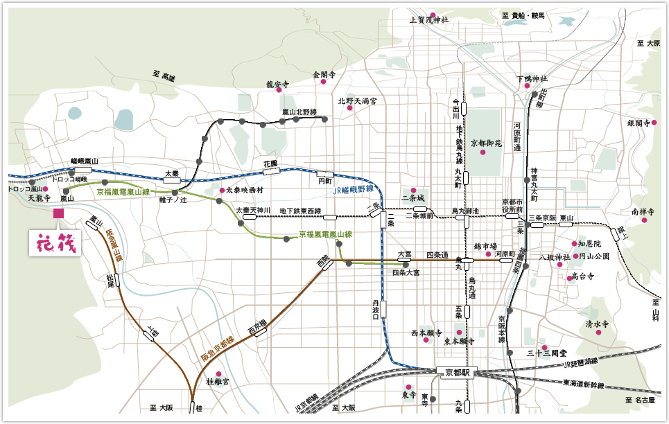 花筏周辺地図