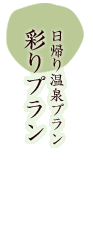 日帰り温泉プラン／彩りプラン