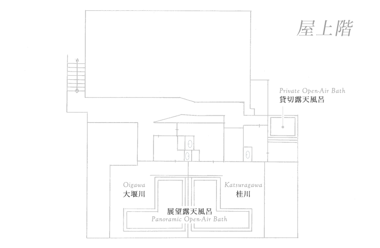 屋上階 展望露天風呂・貸切露天風呂