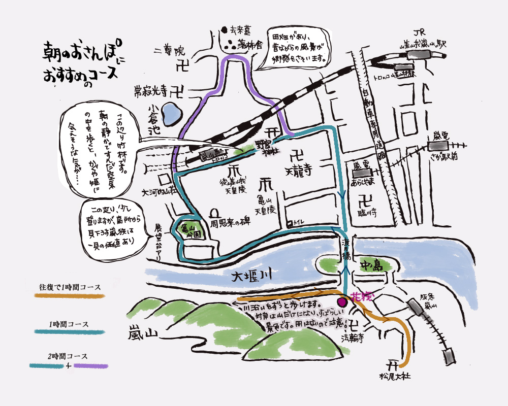 朝のおさんぽにおすすめのコース
